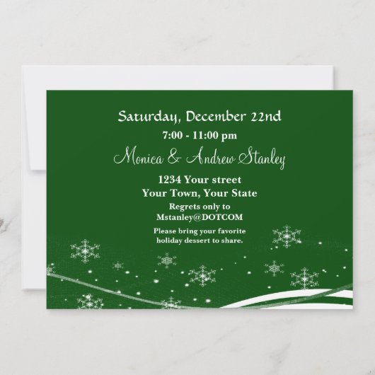 Rudolf Reindeer Company Kerstparty Kaart (Achterkant)