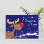 Rudolf Reindeer Company Kerstparty Kaart (Staand voorkant)