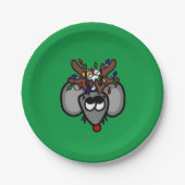 Rudolf Reindeer Mouse Paper Bord (groen) (Voorkant)