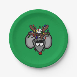 Rudolf Reindeer Mouse Paper Bord (groen)