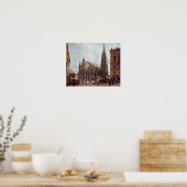 Rudolf Ritter von Alt - St Stephens Cathedral Poster (Keuken)