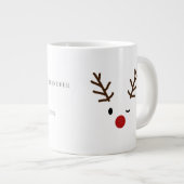 Rudolf The Red Nose Raindeer Kerstmis Grote Koffiekop (Voorkant rechts)