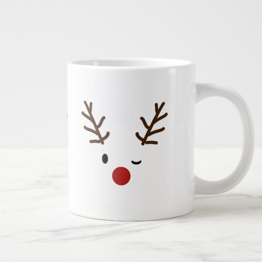 Rudolf The Red Nose Raindeer Kerstmis Grote Koffiekop (Rechts)