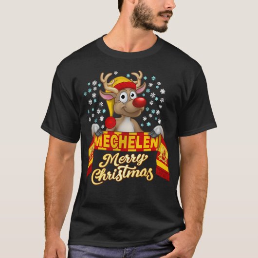 Rudolf 'The Rednose Reindeer' FanSjaal Mechelen T-shirt (Voorkant)