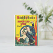 Rudolf Valentino Blood Sand Poster Briefkaart (Staand voorkant)