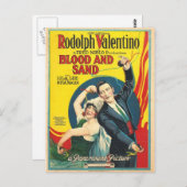 Rudolf Valentino Blood Sand Poster Briefkaart (Voorkant / Achterkant)