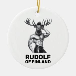 Rudolf van Finland - Gay / LGBT Kerstornament Keramisch Ornament