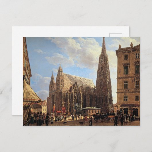 Rudolf von Alt St. Stephen's Cathedral in Wenen Briefkaart (Voorkant / Achterkant)