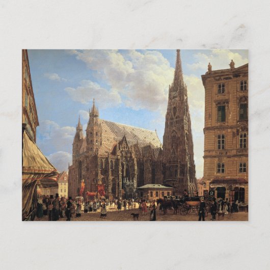 Rudolf von Alt St. Stephen's Cathedral in Wenen Briefkaart (Voorkant)