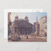 Rudolf von Alt- The Pantheon and the Piazza della Briefkaart (Voorkant / Achterkant)