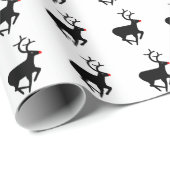 Rudolf - Zwart Cadeaupapier (Rol Hoek)