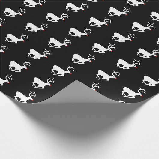 Rudolf - Zwart Cadeaupapier (Hoek)