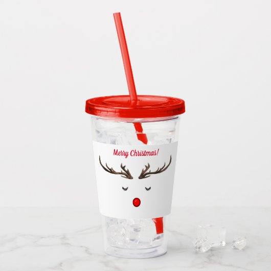 Rudolph Acrylic Tumbler Acryl Drinkbeker (Voorkant ijs)