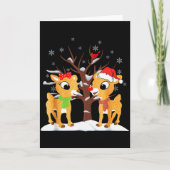 Rudolph And Clarice Shirt Christmas Kids Girls Tee Kaart (Voorkant)