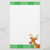 Rudolph and Green Plaid Briefpapier (Voorkant)
