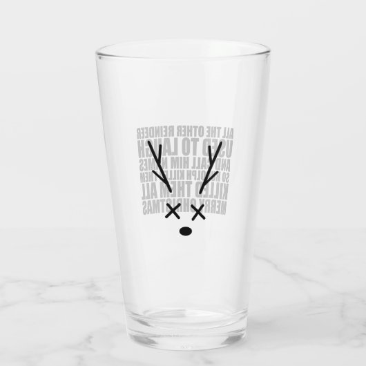 Rudolph Beer Glass | Bah Humbug Beer Glass Glas (Achterkant)