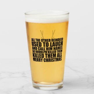 Rudolph Beer Glass | Bah Humbug Beer Glass Glas