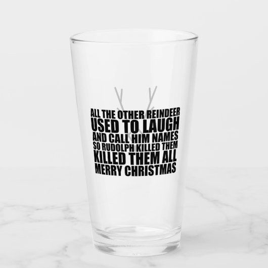 Rudolph Beer Glass | Bah Humbug Beer Glass Glas (Voorkant)