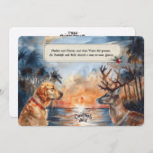 Rudolph & Belle aan het strand – 5x7 Wenskaart Feestdagenkaart (Voorkant / Achterkant)