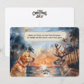 Rudolph & Belle aan het Strand – 5x7 Wenskaart Feestdagenkaart (Voorkant / Achterkant)