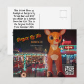 Rudolph bij Burgers by the Bridge Feestdagenkaart (Voorkant / Achterkant)