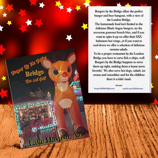 Rudolph bij Burgers By The Bridge Papieren Bordje