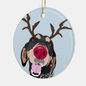 Rudolph Bluetick Coonhound Ornament (Links)