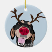 Rudolph Bluetick Coonhound Ornament (Achterkant)