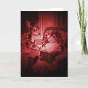 Rudolph Book Light Christmas Kaart