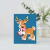 Rudolph cartoon briefkaart (Staand voorkant)