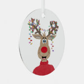 Rudolph Christmas Lights Rendier Metal Ornament (Voorkant Rechts)