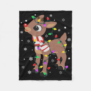 Rudolph de neushoorn voor kinderen en kerst fleece deken