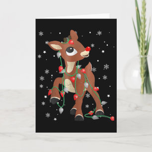Rudolph de neushoorn voor kinderen en Kerstmis Kaart