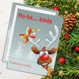 Rudolph de rendier kerst leuk wensen briefkaart