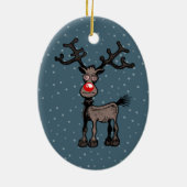 Rudolph de Rendier Kerstornamenten Keramisch Ornament (Achterkant)