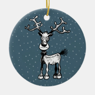 Rudolph de Rendier Kerstversiering Keramisch Ornament