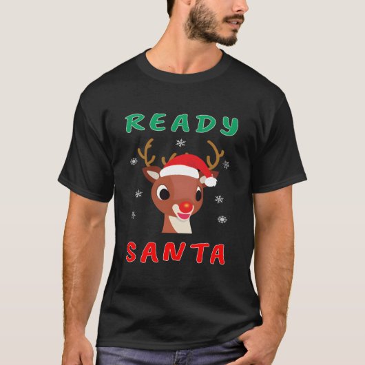 Rudolph de Rendier met de Rode Neus T-shirt (Voorkant)