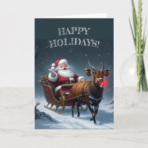 Rudolph de Rode Neus Bongo! Feestdagen Kaart