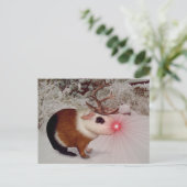 Rudolph de rode neus cavia feestdagenkaart (Staand voorkant)