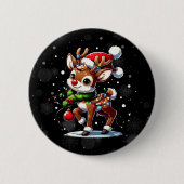Rudolph de Rode Neus Kerstmis Ronde Button 5,7 Cm (Voorkant)