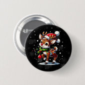 Rudolph de Rode Neus Kerstmis Ronde Button 5,7 Cm (Voorkant /achterkant)