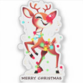 Rudolph de Rode Neus Kerstmis Sticker (Voorkant)