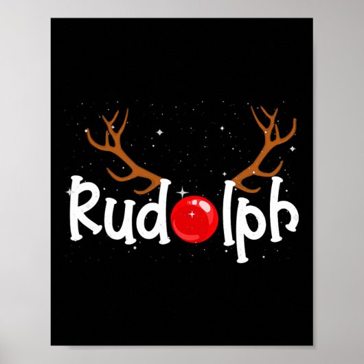 Rudolph de Rode Neus Kerstpret Poster (Voorkant)