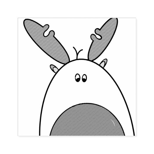 Rudolph de Rode Neus Rendier Rubber Stamp Rubberstempel (Afrduk)