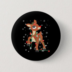 Rudolph De Rode Neus Rendier Voor Kinderen En Kers Ronde Button 5,7 Cm
