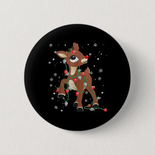 Rudolph De Rode Neus Rendier Voor Kinderen En Kers Ronde Button 5,7 Cm