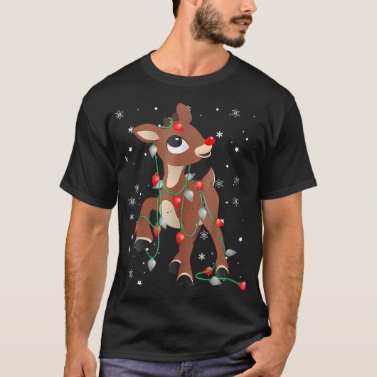 Rudolph de rode neus rendier voor kinderen t-shirt (Voorkant)