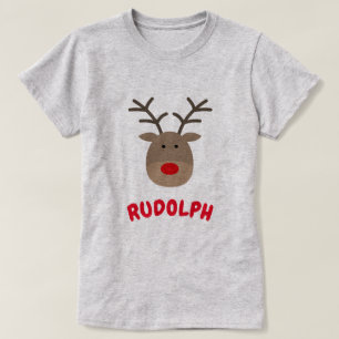 Rudolph de rode neus rendieren kerst t shirten t-shirt