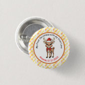Rudolph de Rode Neus Ronde Button 3,2 Cm (Voorkant /achterkant)