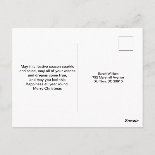 Rudolph de rode neusrender briefkaart (Achterkant)